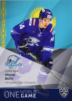 2021-22 Sereal KHL One World One Game Platinum Collection #ONE-135 Curtis Valk Front