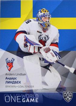 2021-22 Sereal KHL One World One Game Platinum Collection #ONE-137 Anders Lindback Front