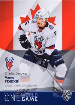 2021-22 Sereal KHL One World One Game Platinum Collection #ONE-138 Charles Genoway Front