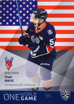 2021-22 Sereal KHL One World One Game Platinum Collection #ONE-143 Andy Miele Front