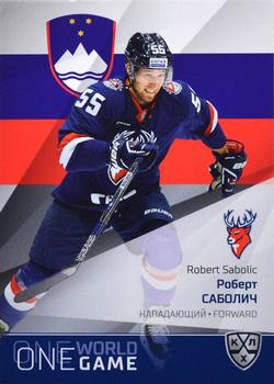 2021-22 Sereal KHL One World One Game Platinum Collection #ONE-144 Robert Sabolic Front