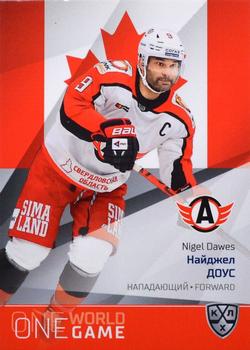 2021-22 Sereal KHL One World One Game Platinum Collection #ONE-150 Nigel Dawes Front