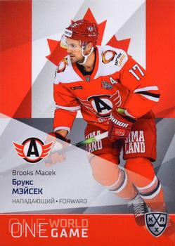 2021-22 Sereal KHL One World One Game Platinum Collection #ONE-151 Brooks Macek Front