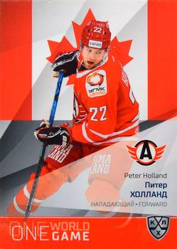 2021-22 Sereal KHL One World One Game Platinum Collection #ONE-154 Peter Holland Front