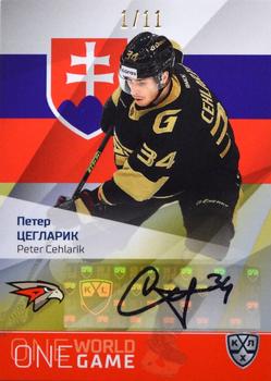 2021-22 Sereal KHL One World One Game Platinum Collection - Autograph #ONE-A43 Peter Cehlarik Front