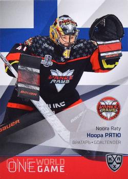 2021-22 Sereal KHL One World One Game Platinum Collection - WHL #WHL-ONE-001 Noora Raty Front