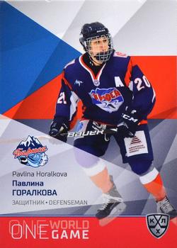 2021-22 Sereal KHL One World One Game Platinum Collection - WHL #WHL-ONE-008 Pavlina Horalkova Front