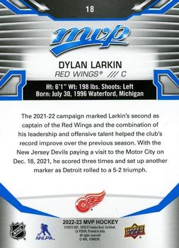 2022-23 Upper Deck MVP - Blue Script #18 Dylan Larkin Back