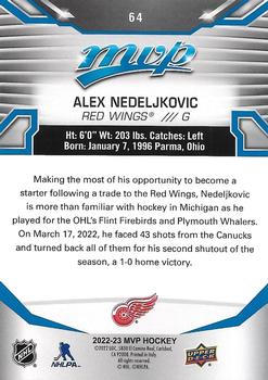 2022-23 Upper Deck MVP - Blue Script #64 Alex Nedeljkovic Back