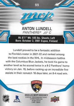 2022-23 Upper Deck MVP - Blue Script #99 Anton Lundell Back