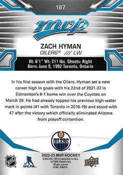 2022-23 Upper Deck MVP - Blue Script #107 Zach Hyman Back