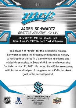 2022-23 Upper Deck MVP - Blue Script #111 Jaden Schwartz Back