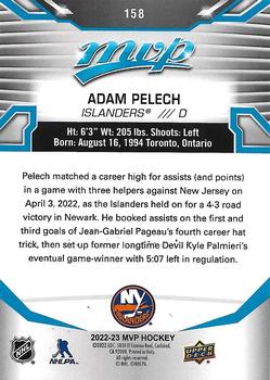 2022-23 Upper Deck MVP - Blue Script #158 Adam Pelech Back