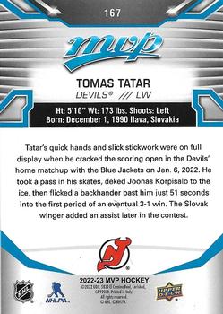 2022-23 Upper Deck MVP - Blue Script #167 Tomas Tatar Back