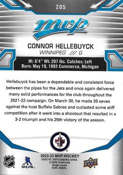 2022-23 Upper Deck MVP - Blue Script #205 Connor Hellebuyck Back