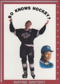 1990 Red Border with Silver Stars (unlicensed) #NNO Wayne Gretzky / Bo Jackson Front