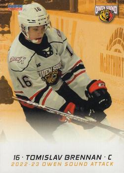 2022-23 Choice Owen Sound Attack (OHL) #11 Tomislav Brennan Front