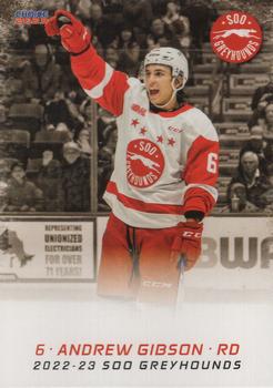 2022-23 Choice Sault Ste. Marie Greyhounds (OHL) #2 Andrew Gibson Front