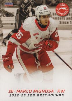 2022-23 Choice Sault Ste. Marie Greyhounds (OHL) #18 Marco Mignosa Front