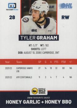 2022-23 Oshawa Generals (OHL) #NNO Tyler Graham Back
