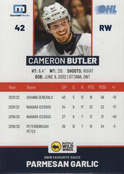 2022-23 Oshawa Generals (OHL) #NNO Cameron Butler Back