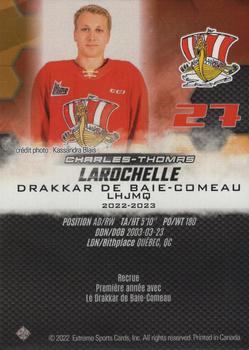 2022-23 Extreme Baie-Comeau Drakkar (QMJHL) #NNO Charles-Thomas Larochelle Back