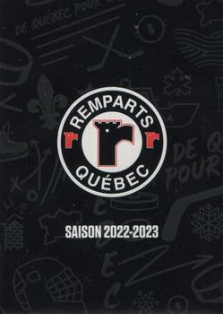 2022-23 Quebec Remparts (QMJHL) #NNO Header Card Front