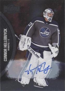 2021-22 SkyBox Metal Universe - Autographs Silver #104 Connor Hellebuyck Front