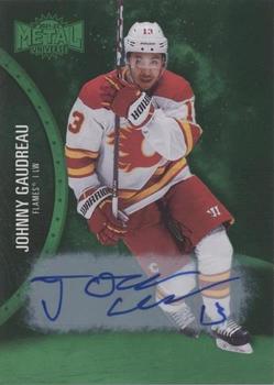 2021-22 SkyBox Metal Universe - Autographs Green #72 Johnny Gaudreau Front