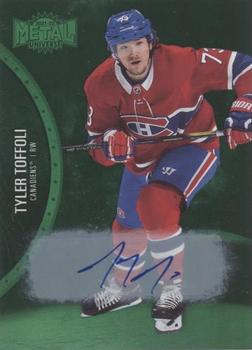 2021-22 SkyBox Metal Universe - Autographs Green #78 Tyler Toffoli Front