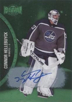 2021-22 SkyBox Metal Universe - Autographs Green #104 Connor Hellebuyck Front
