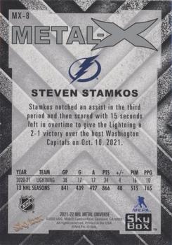 2021-22 SkyBox Metal Universe - Metal-X #MX-8 Steven Stamkos Back