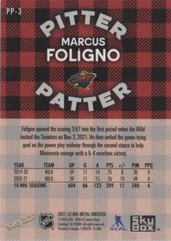 2021-22 SkyBox Metal Universe - Pitter Patter #PP-3 Marcus Foligno Back
