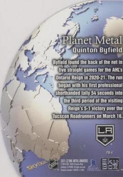 2021-22 SkyBox Metal Universe - Planet Metal #PM-4 Quinton Byfield Back
