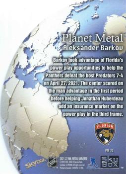2021-22 SkyBox Metal Universe - Planet Metal #PM-23 Aleksander Barkov Back