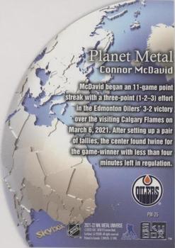 2021-22 SkyBox Metal Universe - Planet Metal #PM-25 Connor McDavid Back