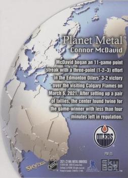 2021-22 SkyBox Metal Universe - Planet Metal Gold #PM-25 Connor McDavid Back