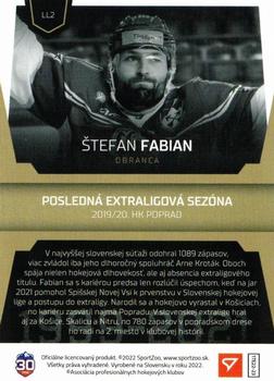 2022-23 SportZoo Tipos Extraliga - League Legends Auto #LL2 Stefan Fabian Back