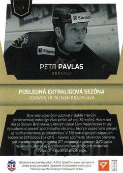 2022-23 SportZoo Tipos Extraliga - League Legends Auto #LL7 Petr Pavlas Back
