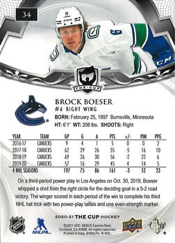 2020-21 Upper Deck The Cup #34 Brock Boeser Back