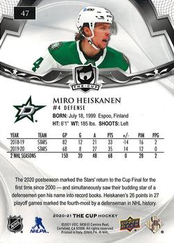 2020-21 Upper Deck The Cup #47 Miro Heiskanen Back