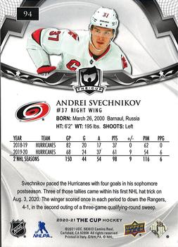2020-21 Upper Deck The Cup #94 Andrei Svechnikov Back