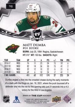 2020-21 Upper Deck The Cup #98 Matt Dumba Back