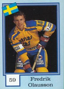 1992 Semic Ishockey (Norwegian) Stickers #59 Fredrik Olausson Front