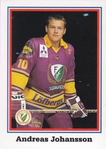1993-94 Semic Elitserien (Swedish) Stickers #85 Andreas Johansson Front