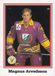 1993-94 Semic Elitserien (Swedish) Stickers #86 Magnus Arvedson Front