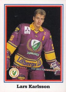 1993-94 Semic Elitserien (Swedish) Stickers #94 Lars Karlsson Front