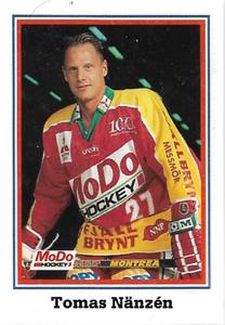 1993-94 Semic Elitserien (Swedish) Stickers #202 Tomas Nanzen Front