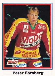 1993-94 Semic Elitserien (Swedish) Stickers #209 Peter Forsberg Front