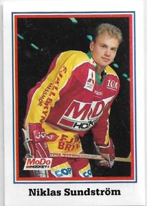 1993-94 Semic Elitserien (Swedish) Stickers #212 Niklas Sundstrom Front